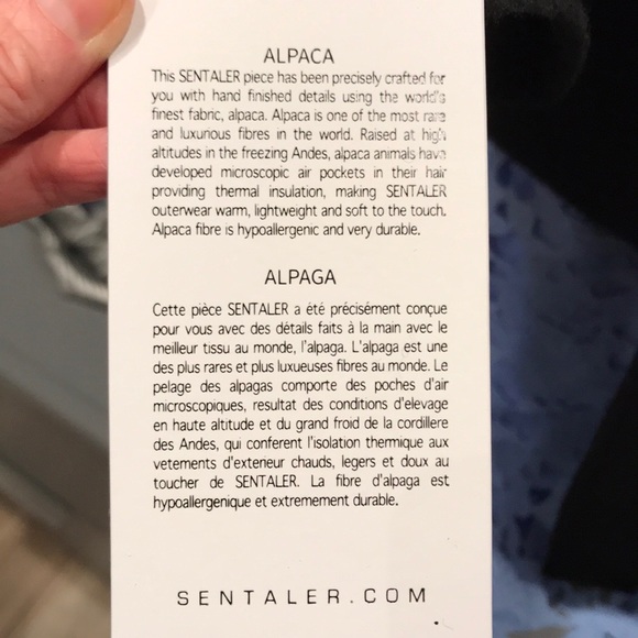 SENTALER baby alpaca black coat, size XS, EUC - Picture 5 of 9